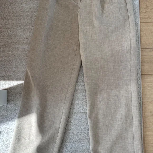 Aritzia Straight-Leg Pants in Light Beige - Picture 5 of 7